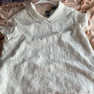 Karllagerfeld short sleeve white shirt